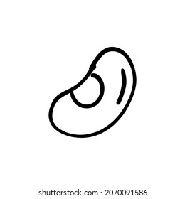 bean icon in vector. Logotype - Doodle