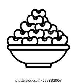 Bean icon vector on trendy design