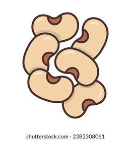 Bean icon vector on trendy design