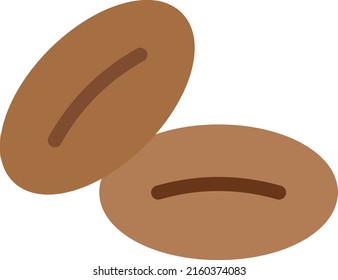bean illustration on a transparent background. Premium quality symmbols. Line Color vector icons for concept and graphic design.