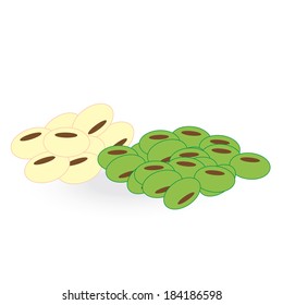 bean isolated on white background