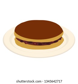A bean jam pancake