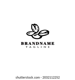 bean logo cartoon icon template isolated black modern vector illustration