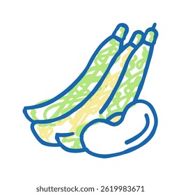 bean nut doodle icon sketch vector. bean nut sign. isolated symbol illustration