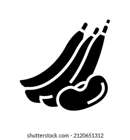 bean nut glyph icon vector. bean nut sign. isolated contour symbol black illustration
