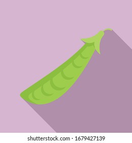 Bean peas icon. Flat illustration of bean peas vector icon for web design