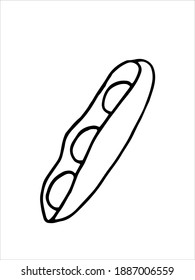 Cacerolas. Doodle. Imagen en blanco y negro. Minimalismo. Para el diseño de menús y más