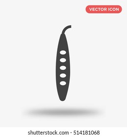 Bean seed vector icon on white background, isolated