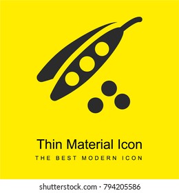 Bean seeds bright yellow material minimal icon or logo design