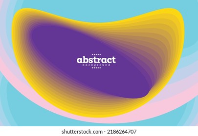 bean shape with striped layer in gradient violet and yellow bio-technology theme background can be use for advertisement poster banner website cover brochure template package design vector eps.