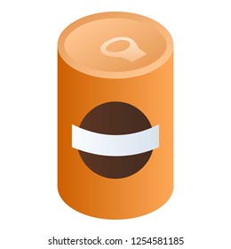 Bean soup can icon. Isometric of bean soup can vector icon for web design isolated on white background