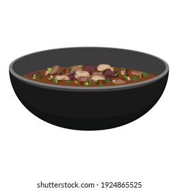 Bean soup icon. Cartoon of bean soup vector icon for web design isolated on white background