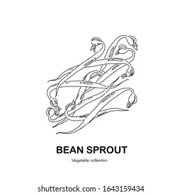 Bean brota ilustración libre vectorial. Estilo Doodle.