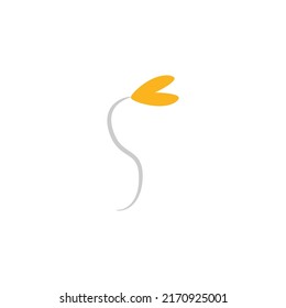 bean sprouts icon illustration design