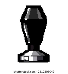 bean tamper coffee game pixel art retro vector. bit bean tamper coffee. old vintage illustration