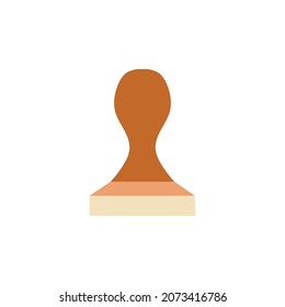 Bean tamper icon  in color icon, isolated on white background 