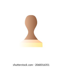 Bean tamper icon in gradient color, isolated on white 