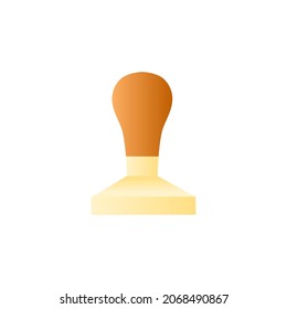 Bean tamper icon in gradient color, isolated on white 