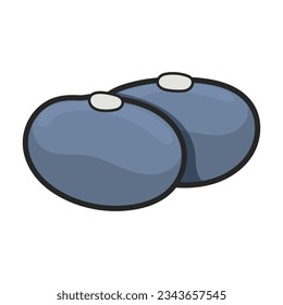Bean Vektorsymbol.Farbe, Vektorsymbol einzeln auf weißem Hintergrund der Bohne.