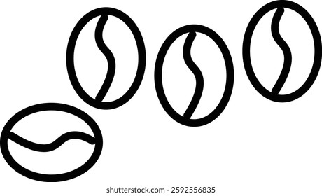 Bean Vector Line Icon Design