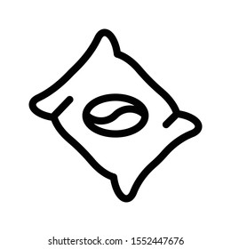 bean vector thin line icon