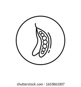 Bean, vegan icon. Simple line, outline vector elements of vegetarian icons for ui and ux, website or mobile application