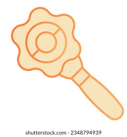Beanbag flat icon. Baby rattle orange icons in trendy flat style. Attention toy gradient style design, designed for web and app. Eps 10