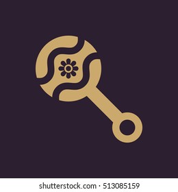 Beanbag icon. design. Rattle and maraca, clack, Beanbag symbol. web. graphic. AI. app. logo. object. flat. image. sign. eps. art. picture - stock vector