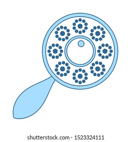 Beanbag Icon. Thin Line With Blue Fill Design. Vector Illustration.