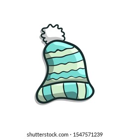 Beanie accessories winter icon vector illustration with full colour and clean background