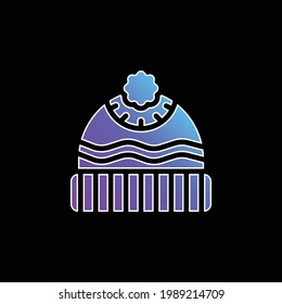 Beanie blue gradient vector icon