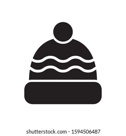 Beanie cap, winter hat icon in trendy flat style design. Vector graphic illustration. Suitable for website design, logo, app, and ui. Editable vector stroke. EPS 10.