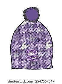 Capa de gorro para modelo de inverno modelo de ilustração vetorial.