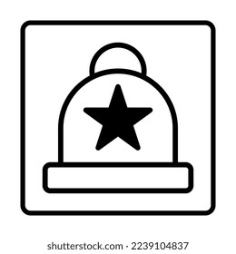 beanie Dualtone Icon. Social media sign icons. Vector illustration isolated for graphic, web design, apps and websites