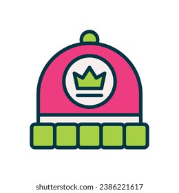 beanie filled color icon. vector icon for your website, mobile, presentation, and logo design.