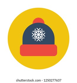 Beanie flat icon. You can be used beanie icon for several purposes like: websites, UI, UX, print templates, presentation templates, promotional materials, info-graphics, web and mobile phone apps.