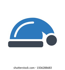 beanie glyph colour vector icon