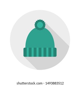 beanie glyph flat vector icon
