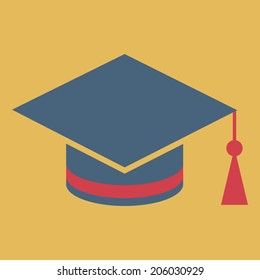 Beanie graduate, vector, flat icon (from set Back to school)