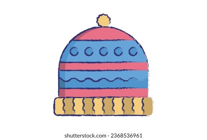 Beanie hand drawn vector illustration