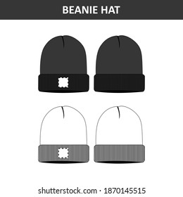 Download Beanie Hat Template Stock Vectors Images Vector Art Shutterstock