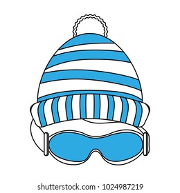 Beanie hat and googles