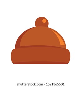 Beanie hat icon. Flat illustration of beanie hat vector icon for web design