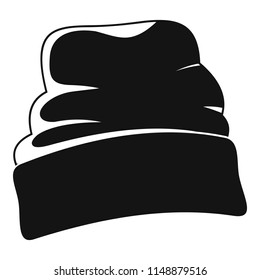 Beanie hat icon. Simple illustration of beanie hat vector icon for web design isolated on white background