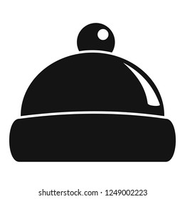 Beanie hat icon. Simple illustration of beanie hat vector icon for web design isolated on white background
