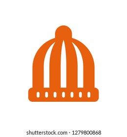 Beanie Hat Icon Vector Illustration in Glyph Style for Any Purpose