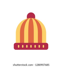 Beanie Hat Icon Vector Illustration in Flat Style for Any Purpose