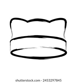 Beanie Hat Ink Brush Stroke Vector