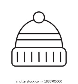 Beanie hat con el icono de línea de líneas