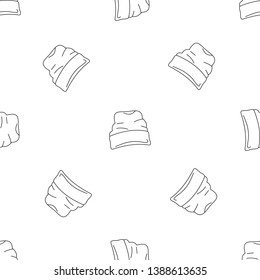 Beanie hat pattern seamless vector repeat geometric for any web design